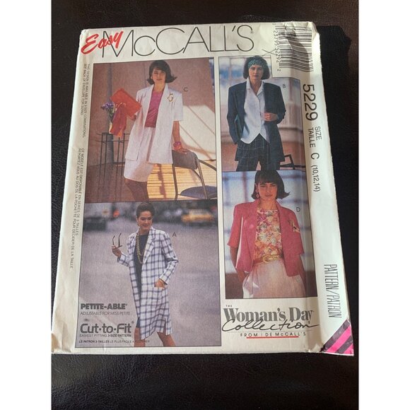 McCall's Misses Coat or Jacket Sewing Pattern 5229 Sz 10 -14 - Uncut - Picture 7 of 9